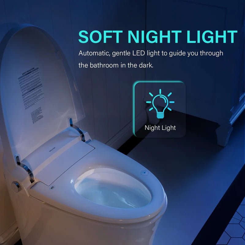 Elongated Smart Bidet Toilet in White with Built - in Tank, Foot Sensor Function, Auto Flush,12 - in Rough - In 1.6 GPF - Bidet Smart Store