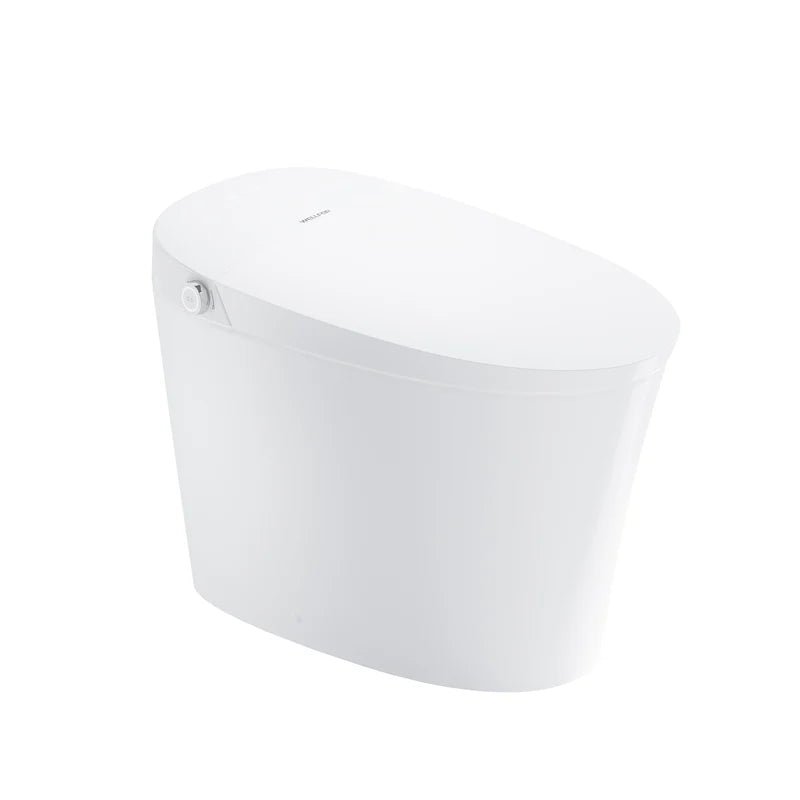 Elongated Smart Bidet Toilet in White with Built - in Tank, Foot Sensor Function, Auto Flush,12 - in Rough - In 1.6 GPF - Bidet Smart Store