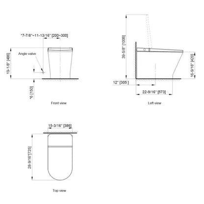 Axent tankless toilet dimensions guide for luxury homeowners