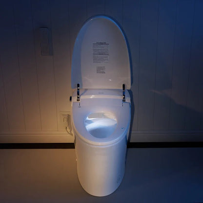 Elongated Smart Bidet Toilet in White with Built - in Tank, Foot Sensor Function, Auto Flush,12 - in Rough - In 1.6 GPF - Bidet Smart Store