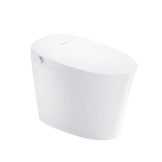 Elongated Smart Bidet Toilet in White with Built - in Tank, Foot Sensor Function, Auto Flush,12 - in Rough - In 1.6 GPF - Bidet Smart Store